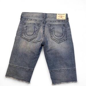 True Religion Blue Denim Bermuda Shorts